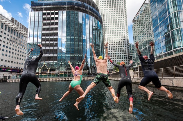 A Dip In The Dock Open Water Swimming At Canary Wharf Opens For Summer 