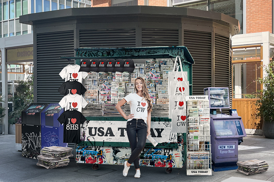 New York style installation at Canary Wharf