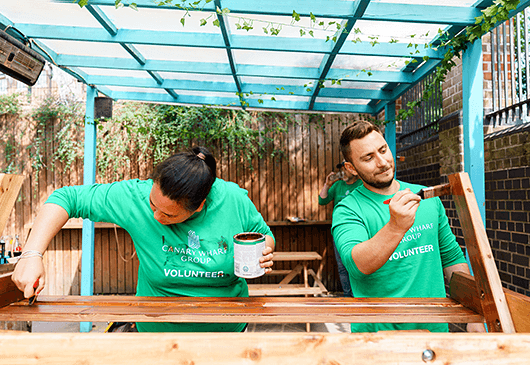 Canary Wharf charity volunteers