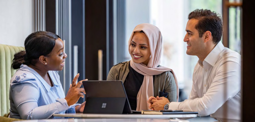 Students interview at Canary Wharf