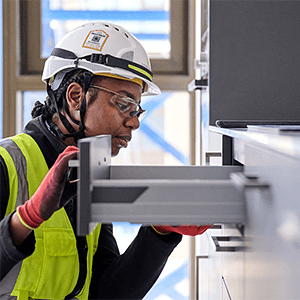 Women fitting cabinet