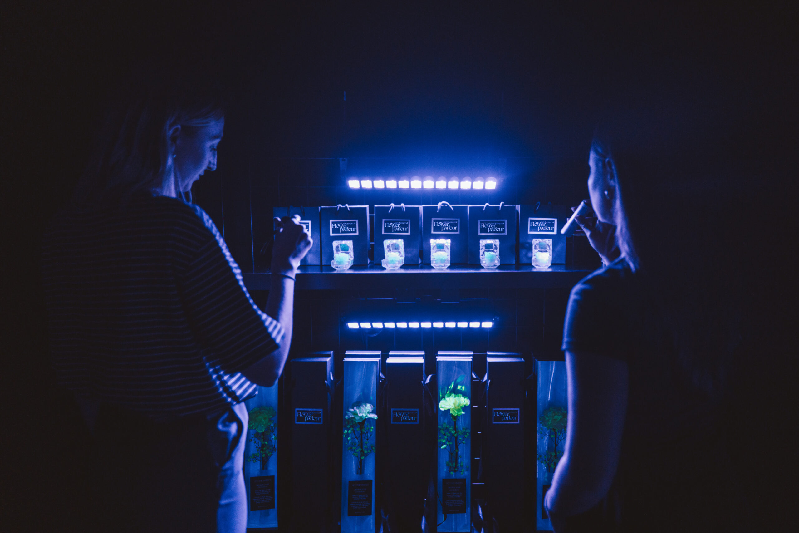 Bompas & Parr present the world’s first glow in the dark flower parlour